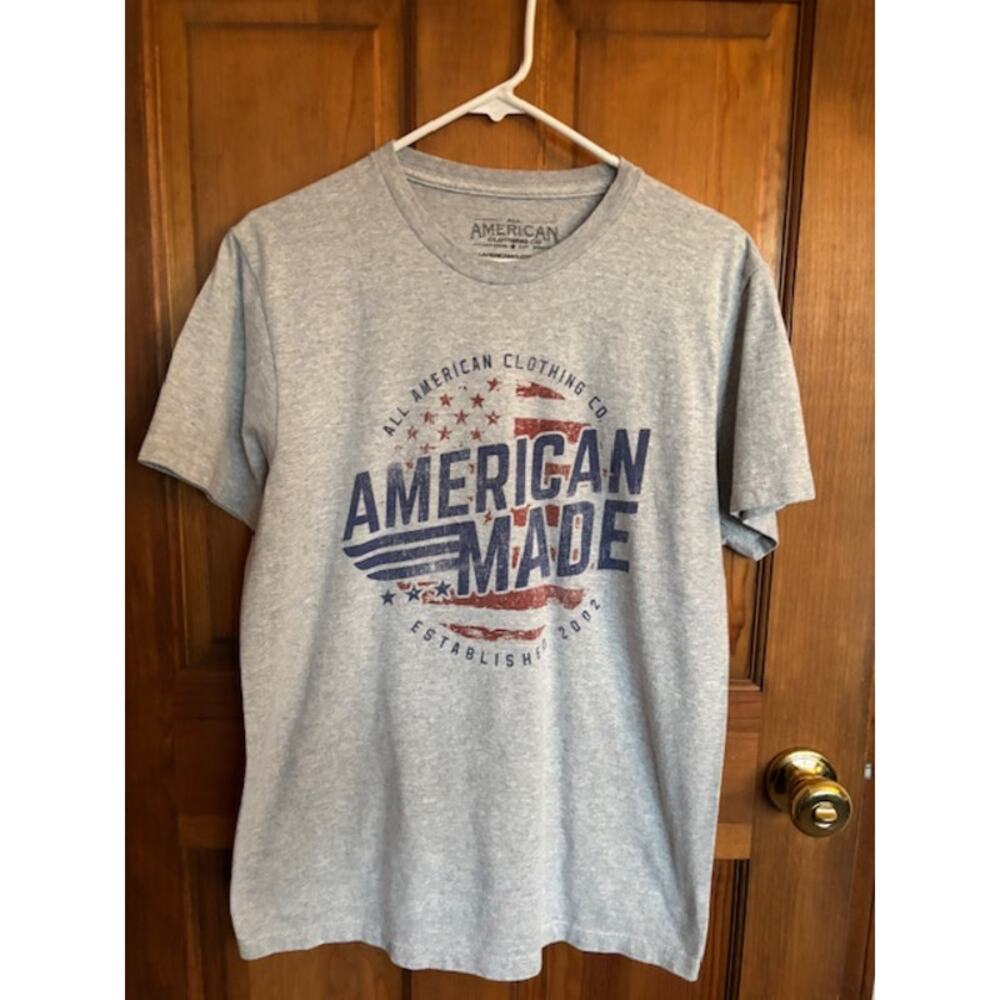 All American Clothing CO Gray Short Sleeve T-Shirt Size Medium